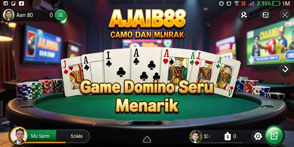 Screenshot AJAIB88 menampilkan momen seru permainan Domino.