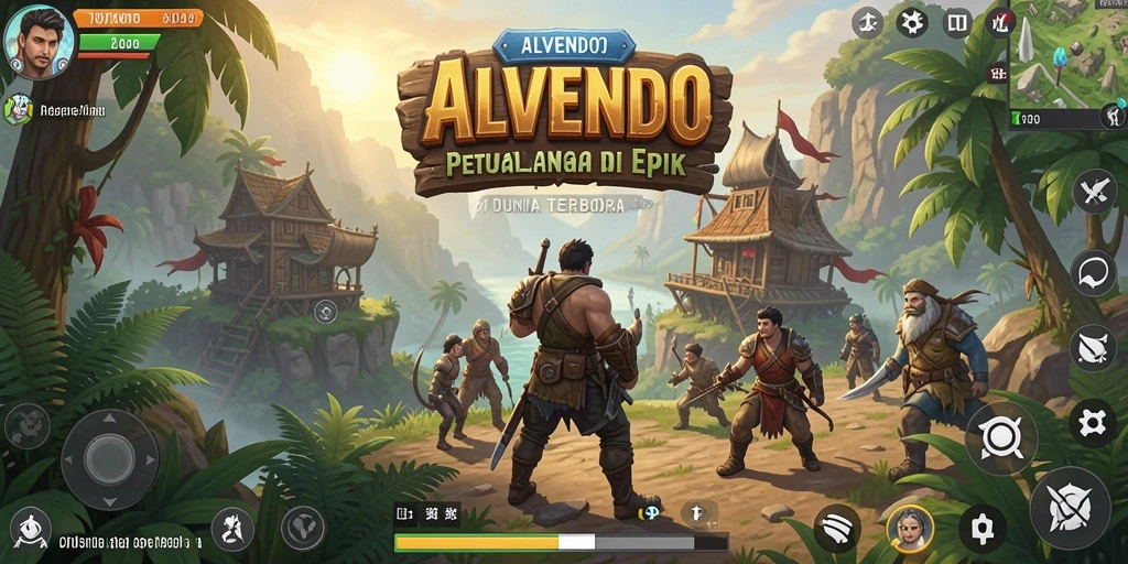 Tangkapan layar gameplay ALVENDO menampilkan momen petualangan yang mendebarkan.