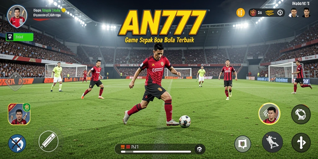 Tampilan gameplay AN777 yang mendebarkan dengan aksi sepak bola nyata.