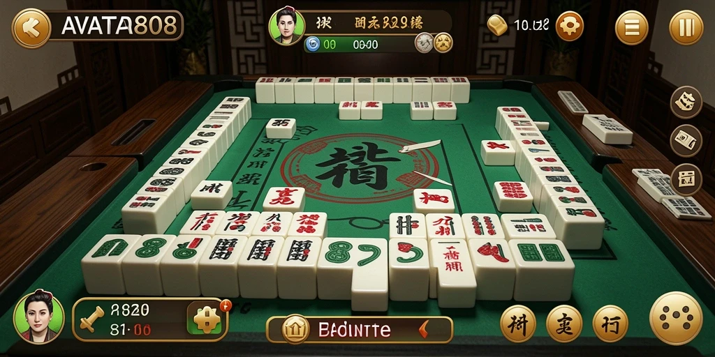 Tangkap layar gameplay seru AVATAR808 menampilkan pengalaman Mahjong yang mendebarkan.