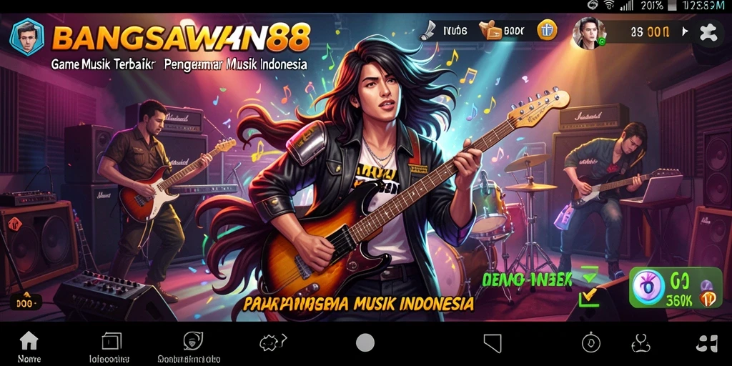 Tangkapan layar BANGSAWAN88 menampilkan gameplay musik yang seru dan interaktif.