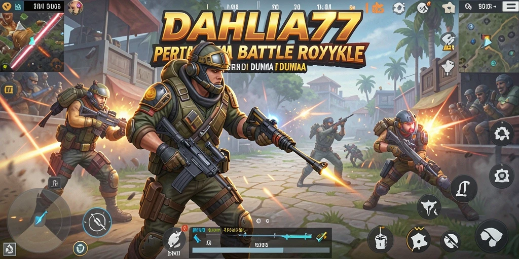 Tampilan menarik dari gameplay DAHLIA77 yang penuh aksi Battle Royale.