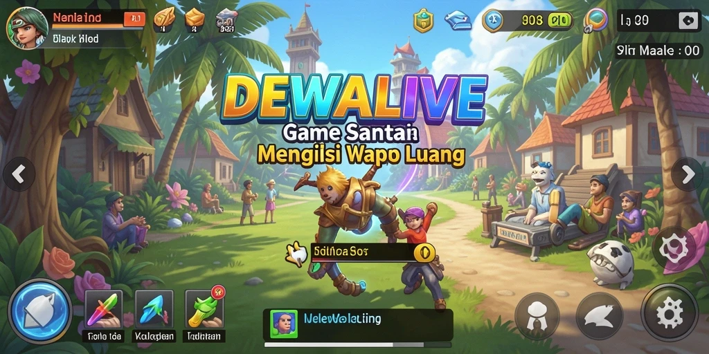 Tangkapan layar DEWALIVE menunjukkan gameplay yang penuh warna dan menyenangkan.