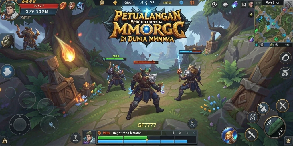 Tampilan gameplay menarik dalam dunia MMORPG GF777.