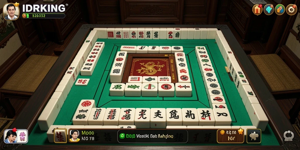 Tangkapan layar gameplay IDRKING menampilkan aksi seru permainan Mahjong.