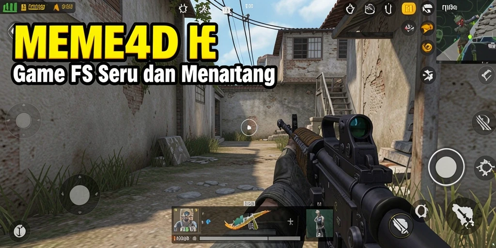 Tampilan gameplay seru dan mendebarkan dari MEME4D.