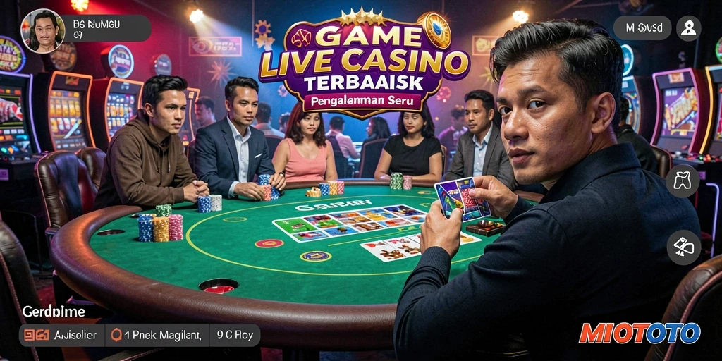 Tampilan gameplay MIOTOTO yang seru dan interaktif dalam Live Casino.