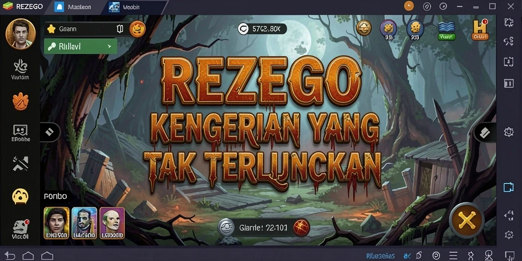 Tampilan gameplay seram dari REZEGO yang menakutkan.