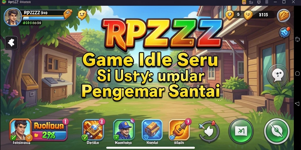Tangkapan layar utama RPZZZ menampilkan aksi gameplay Idle yang menarik.
