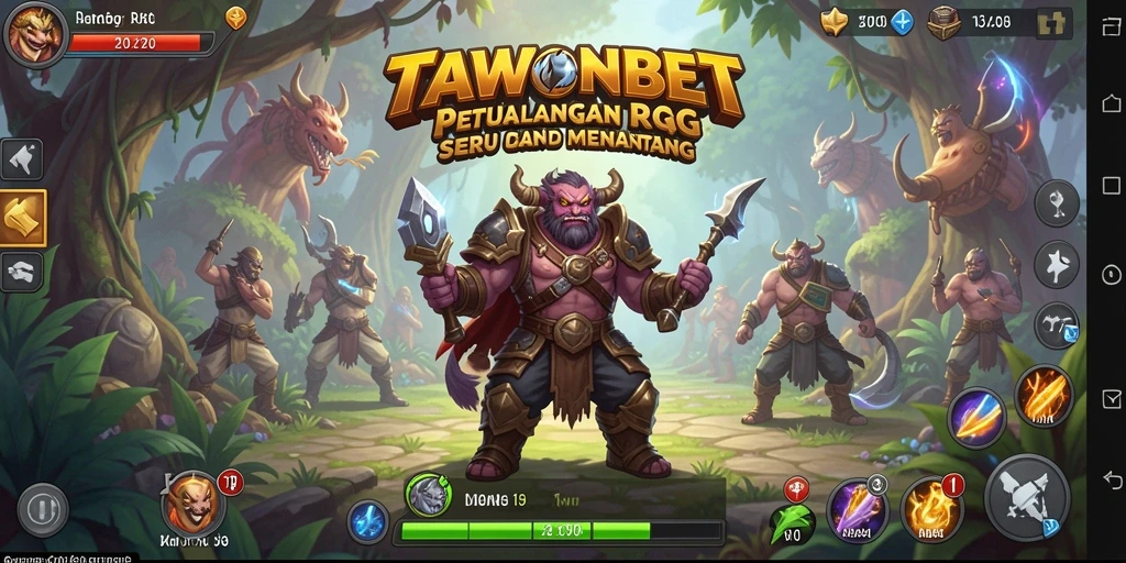 Tangkapan layar TAWONBET menampilkan pertarungan RPG yang mendebarkan.