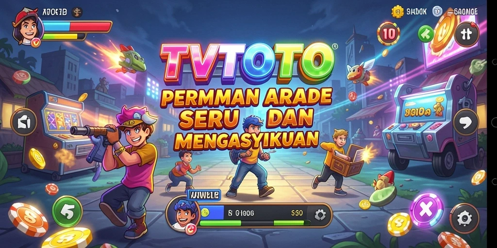 Tangkapan layar gameplay <strong>TVTOTO</strong> menunjukkan momen seru dalam permainan Arcade.