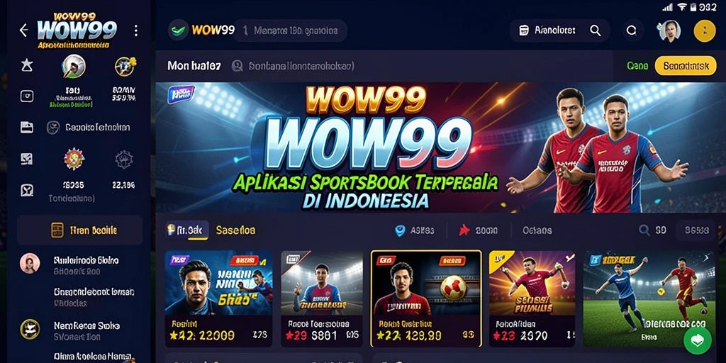 Screenshot WOW99 menunjukkan antarmuka taruhan olahraga yang menarik.